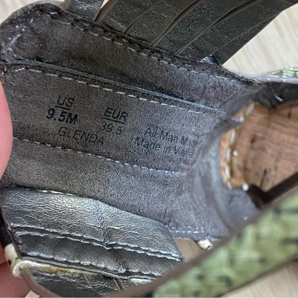 Sam Edelman Women's Sandals Green Snake-like Gladiator Style Size 9.5M - Picture 8 of 8